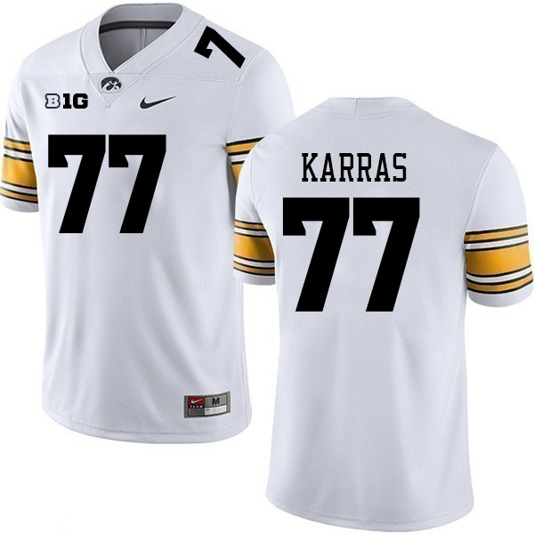 Iowa Hawkeyes #77 Alex Karras College Football Jerseys Stitched Sale-White